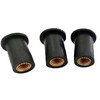25 Pcs M5 Rubber Well Nuts, Black Rubber Well Nuts