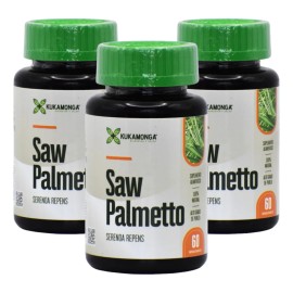 Kit 3 Frascos Saw Palmetto 60 Cápsulas De 500mg Sin Sabor