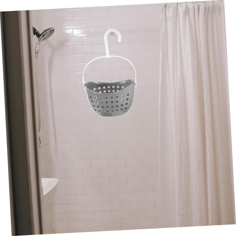 LABRIMP Hook Storage Basket Perforated Drainable Container for Toiletries and