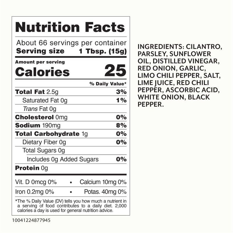 Roland Foods Chimichurri Sauce, 35.2 Ounce Jar, Pack of 1
