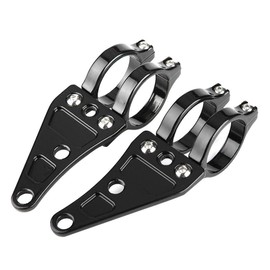 38-41mm Turn Signal Clamps Headlight Bracket, 2 Pieces Billet Aluminum Side Mounted Headlight Brackets Fork Mount Clamps Headlight Holder Fork for Motorcycles Black