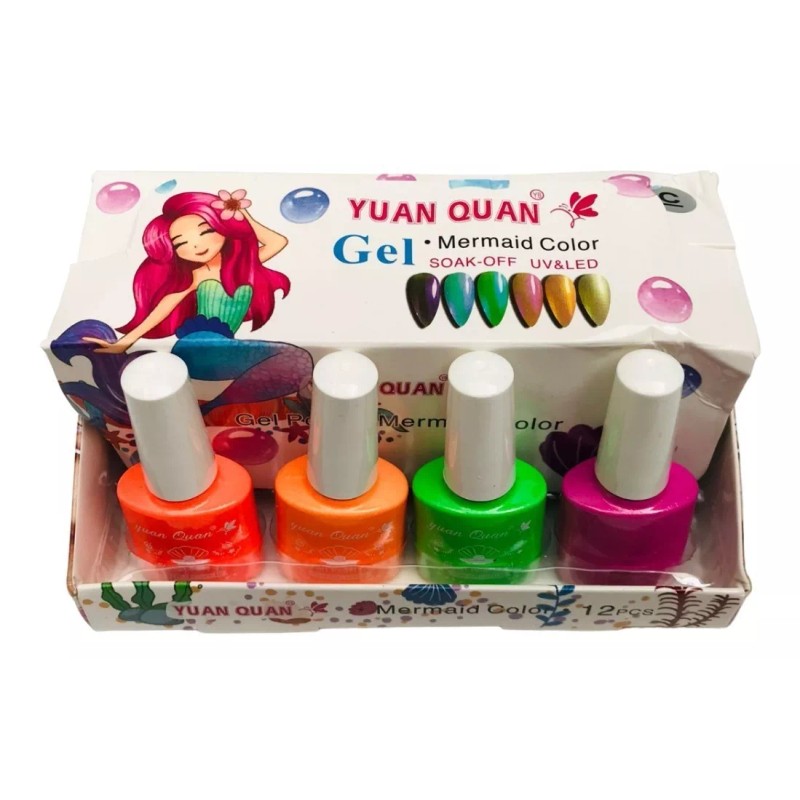 Gelish Set Esmaltes Caja 12 Gel Polish 3 Pasos Yuan