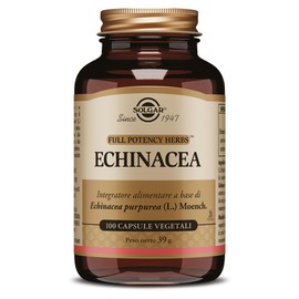 Solgar ECHINACEA, 100 capsule vegetali – Echinacea purpurea – difese naturali e prime vie respiratorie