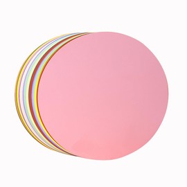 50 Sheets Cardstock Paper Circles 10" Circle Cutouts Paper 230gsm Thick Cardstock Assorted Color Circle Shaped Cut -for DIY Kids Craft Projects Bulletin Boards Supply Back to School (Multicolored)