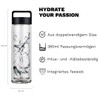 fitvia Thermal Flask "Black Marble" 380 ml Double Glazing, Heat