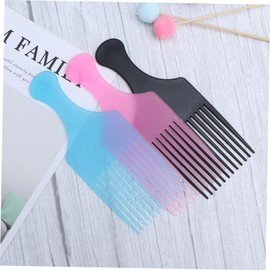IWOWHERO 6pcs Wide Tooth Detangling Comb Professional Hair Rake Brushes for Salon Use Polished Teeth for Smooth Styling for Thick Curly Hair Black of Each Color