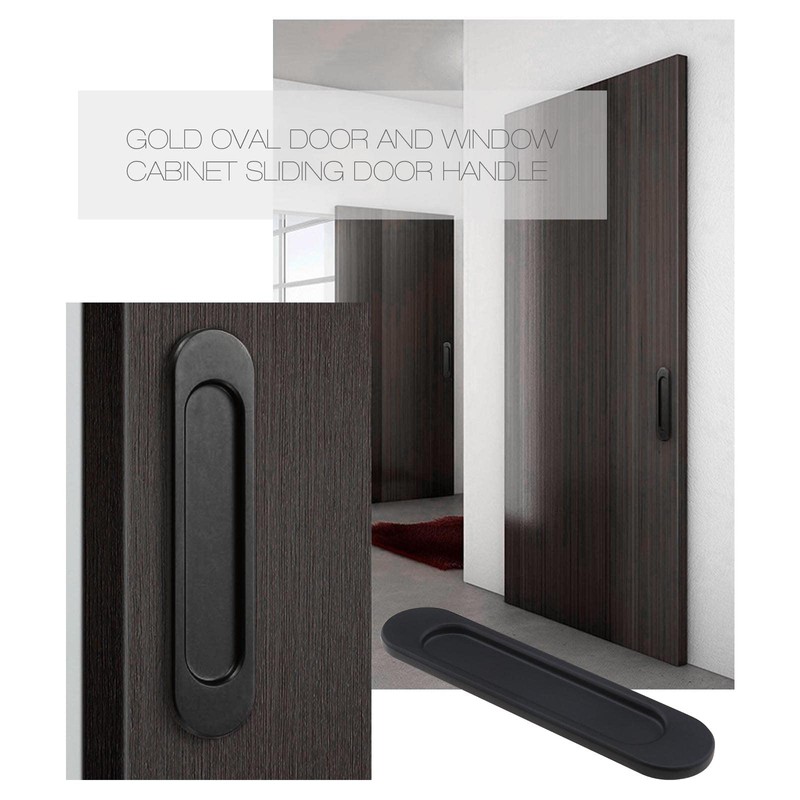 EMSea 2Pcs Oval Sliding Door Handles Replacement Sliding Barn Door