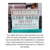 SAFETY DECAL UNLIMITED WARNING STAY BACK 100 200 300 500