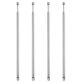 VooGenzek 4 PCS 60cm 4 Section Replacement Telescopic Aerial Antenna, DAB FM Antenna Replacement, Portable Radio Antenna, for DAB AM/FM Stereo Reception