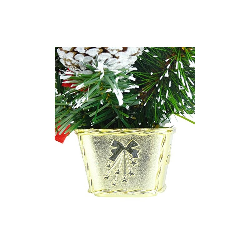 Christmas Concepts® 30cm (12") Frosted Christmas Tree With Red Decorations