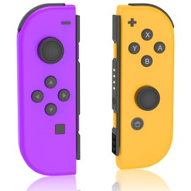 Replacement for Switch Controller,Left and Right Wireless Joypads Support Sport Games,Wake-up,Gyroscope,Screenshot,Dual Vibration,Motion Control,Compatible with Switch 2,OLED,Lite,(Purple Orange)