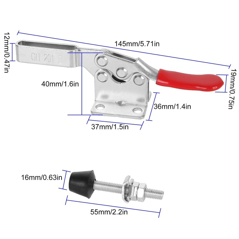 AConnet Adjustable Toggle Clamp 12 Pack 201-B Style Quick Release