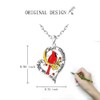 Fenthring Red Cardinal Necklace for Women Mom Mother Daughter Friend