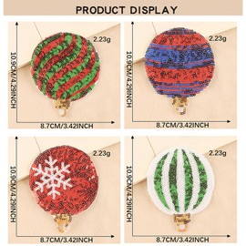 Christmas Bell Iron on Patch for Clothes Christmas Embroidered Patch with Sequins Deisgn Winter Xmas Sew/Iron on Stickers Decal for T-Shirt Hat Jeans DIY Crafts Decorations 5pcs