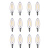 LUXON Clear Glass Edison C33 Torpedo Bullet Shape LED Light