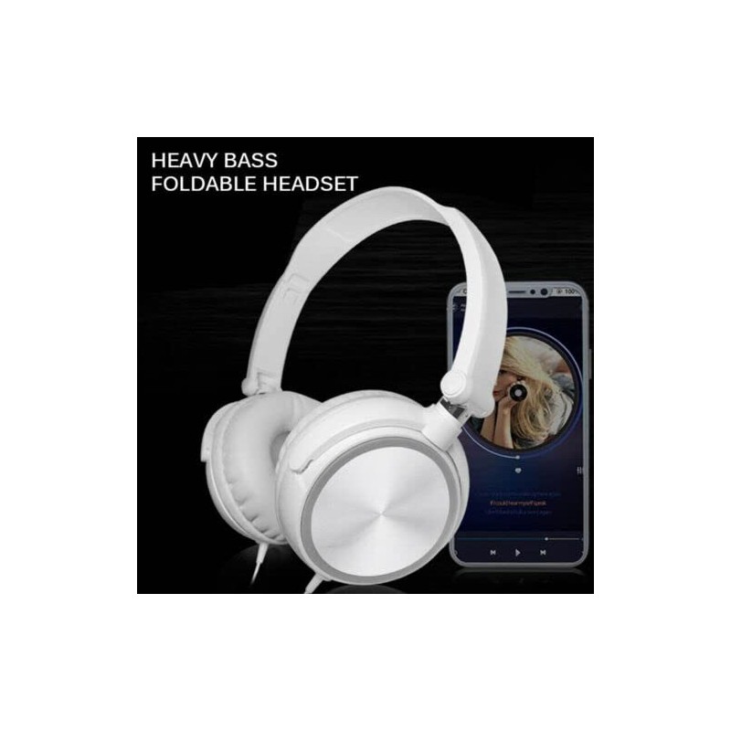 Over Ear Headphones Hi-Fi Stereo Noise-Cancelling Headsets Wired Earphones, Universal