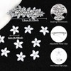 Rhinestone hair barrettes with mini flower clips