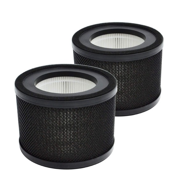 PUREBURG 2-Pack Replacement True HEPA Filters Compatible with PureMate PM501 3-in-1 Compact HEPA Air Purifier,H13 3-Stage Filtration Air Clean Dust VOCs Odor