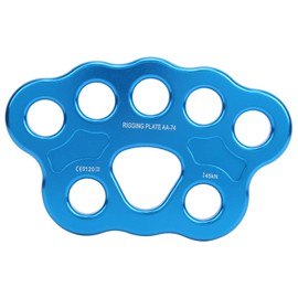 VGEBY Rigging Plate 45KN 8-Hole Aluminum-Magnesium Alloy Multi Anchor Split Divide Connector for Rock Climbing Outdoor Activities