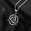 YWMAN Three Hares Necklace, Celtic Triple Hares Pendant, Stainless Steel