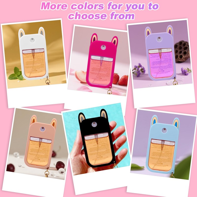 AIERSA Hand Sanitizer Spray Case Compatible with Touchland,Rabbit Ears Design