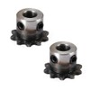 Acxico 2Pcs 8mm Bore 10 Teeth 10T Metal Pilot Motor