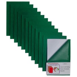 Jtnohx Self Adhesive Felt Sheets, 12 Pieces Soft Felt Sheets with Adhesive Backing, 8x12 Inches Sticky Back Felt Fabric for Art & Craft DIY Project (Green)