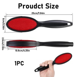 OzGrove Fabric Clothes Pet Hair Remover, Manual Reusable Dual Sided Brush for Cleaning Carpets Sheets Dust Furniture & Static Electricity Removal