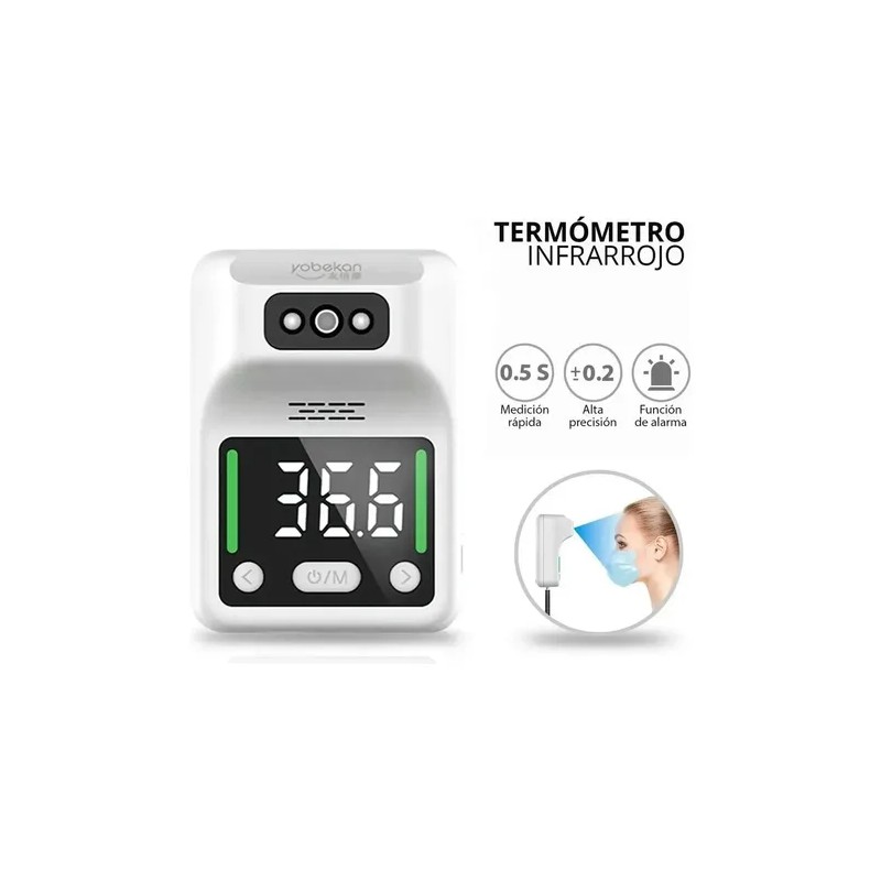 Termometro Digital De Pared Sin Contacto Color Blanco