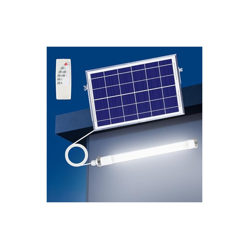 Solar Powered Shop Light with Dusk to Dawn Sensor, 78LED