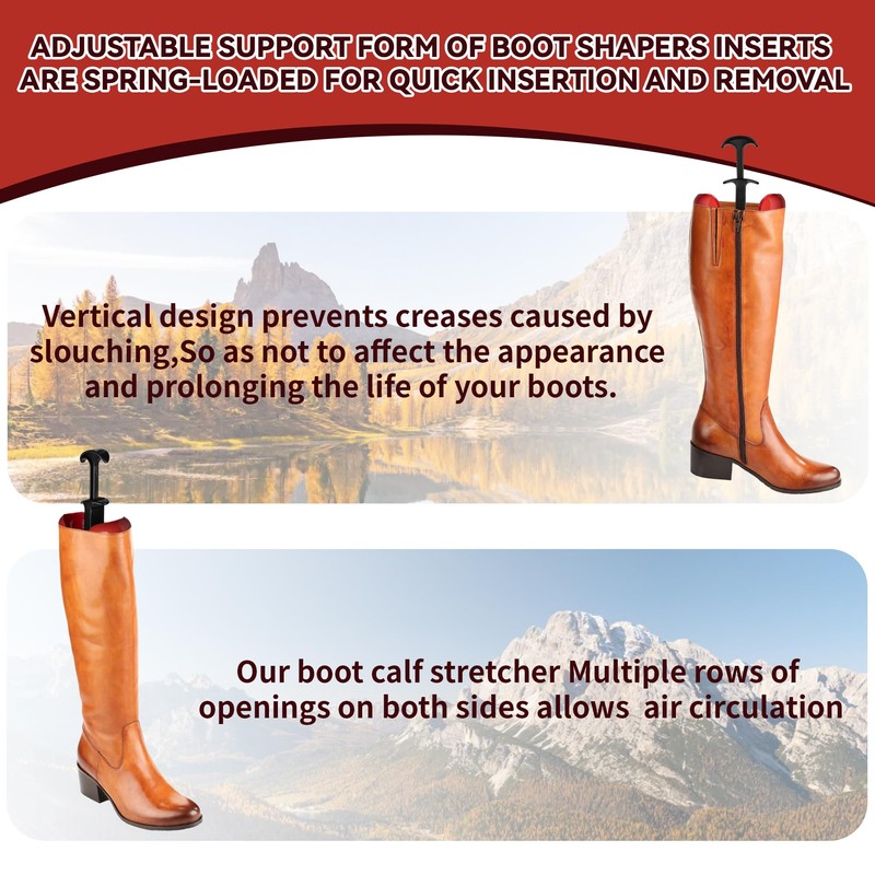 NIANRONGHUA 4 Pairs Boot Stretcher Tree Shapers Calf Stretcher,Shape Holders