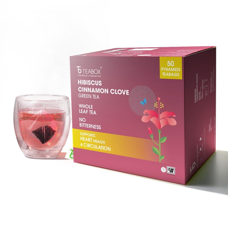 Teabox Premium Darjeeling Green Tea With Dried Hibiscus | 100%