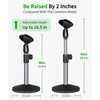 Height adjustable Metal Desktop Microphone Stand with Mic Clip -
