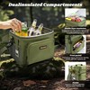 Ruthfot Double-Layer Insulated Cooler Foldable Lunch Box, Leakproof Cooler Bag