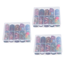 Ipetboom 30sheets Nail Stickers for Women Nail Art Wraps DIY Press Assorted Decals Easy to Apply for Parties Carnival