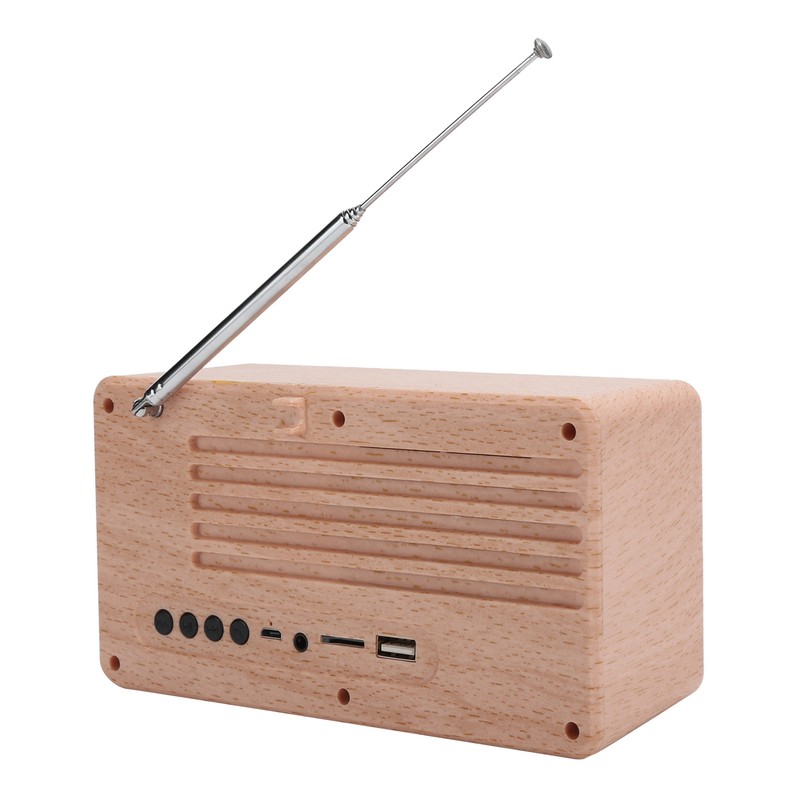 Retro Mini Bluetooth Speaker Bass Audio Stereo Subwoofer FM Radio