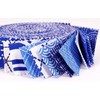 Soimoi 40Pcs Japanese Sashiko Print Precut Fabrics Strips Roll Up