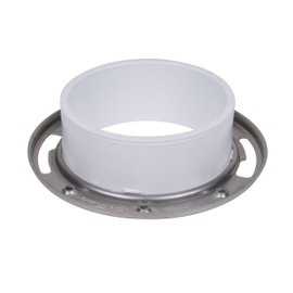 Oatey 43499 4-Inch PVC Closet Flange Without Test Cap with Stainless Steel Ring, 4-Inch