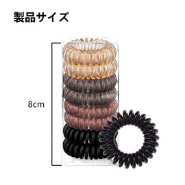Spiral Hair Rubber Phone Cord Shape Hair Elastic Ponytail Spring Rubber Coil Hair Tie Hair Coil Durable Non-marking 8 Piece Set 4 Colors