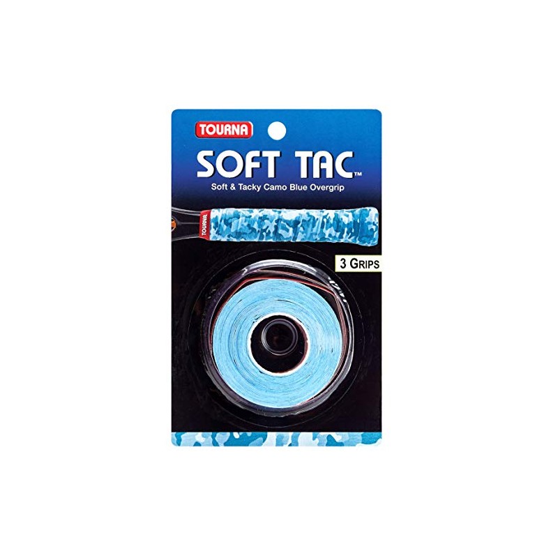 Tourna Soft Tac Blue Camo Overgrip for Tennis and Pickleball