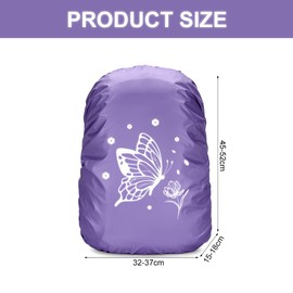 Rain Cover Backpack, 35L Rain Cover School Bag, Reflective Backpack Cover, Waterproof, Rain Cover Backpack, Reflector Backpack Cover, Backpack Rain Cover for Boys Girls Beginners to School