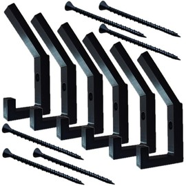 js3dmanufaktur Coat Hook for Acoustic Panels Acoustic Panels Acoustic Panel DIY Vertical Black Large Includes Screws