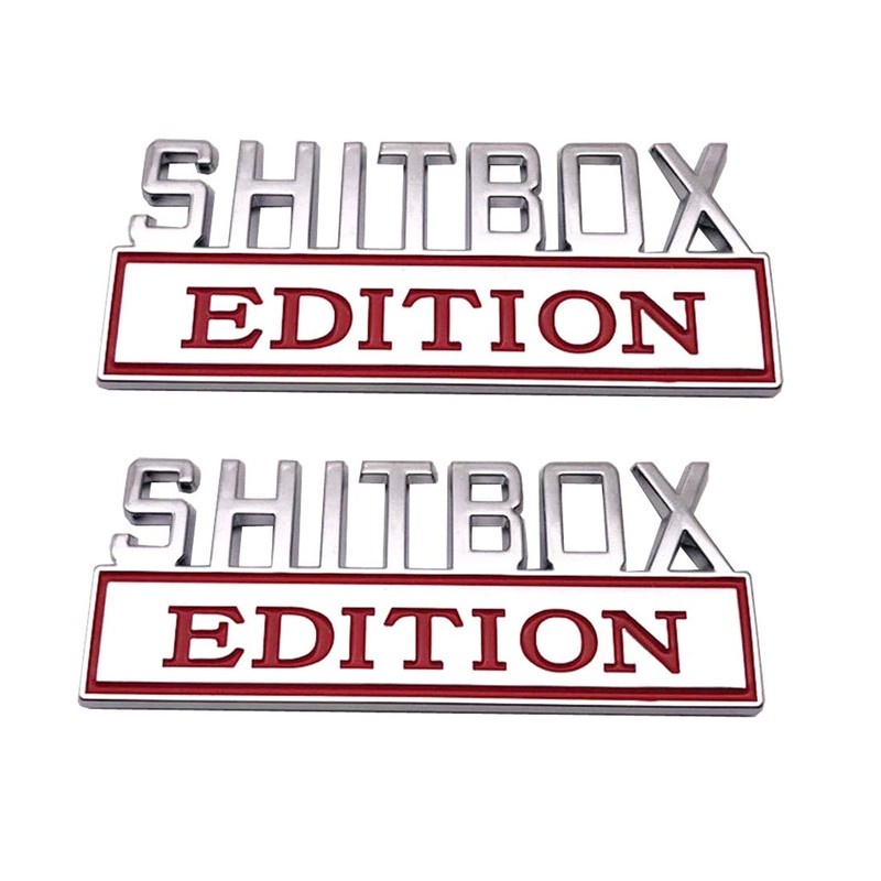 SHITBOX Edition Emblem Sticker Car Badge Replacement for RAM GMC