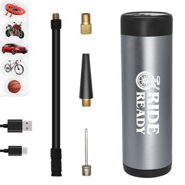 Portable Lightweight Bike Tire Pump – Foot Pump for Road Bicycles (Grey)