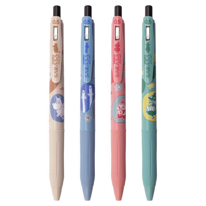 Limited Moomin Sarasa Clip Ballpoint Pen 0.5mm Ink Color: Black