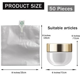 OULIGET Packaging Air Bags,Inflatable Air Packaging Protector Bag Foam Pouches,Bubble Cushioning Wrap,Cushion Foam Pouch for Moving,8x8 Inches,50 Pieces