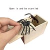 Rubber Spider Trick Box, Handmade Wooden Trick Surprise Box Spider
