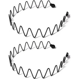 Mens Headband Metal Wavy Hair Bands for Sports Daily Wear, 2pcs