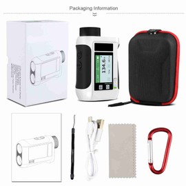 600M / 800M / 1200M / 1500M Golf Rangefinder Distance Meter with LCD Touch Screen 6.5X Magnification USB Rechargeable Range Finder with Speaker Slope Function Flagpole Locking