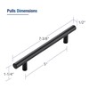 JOY DECOR 5 Pack 7.38 inch Cabinet Pulls Matte Black